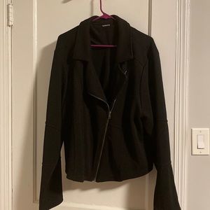 Torrid 4x crop zip front waffle Moto jacket